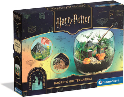 Clementoni - terrario de harry potter - cabaña fantástica de hagrid - set de experimentos con plantas - a partir de 7 años