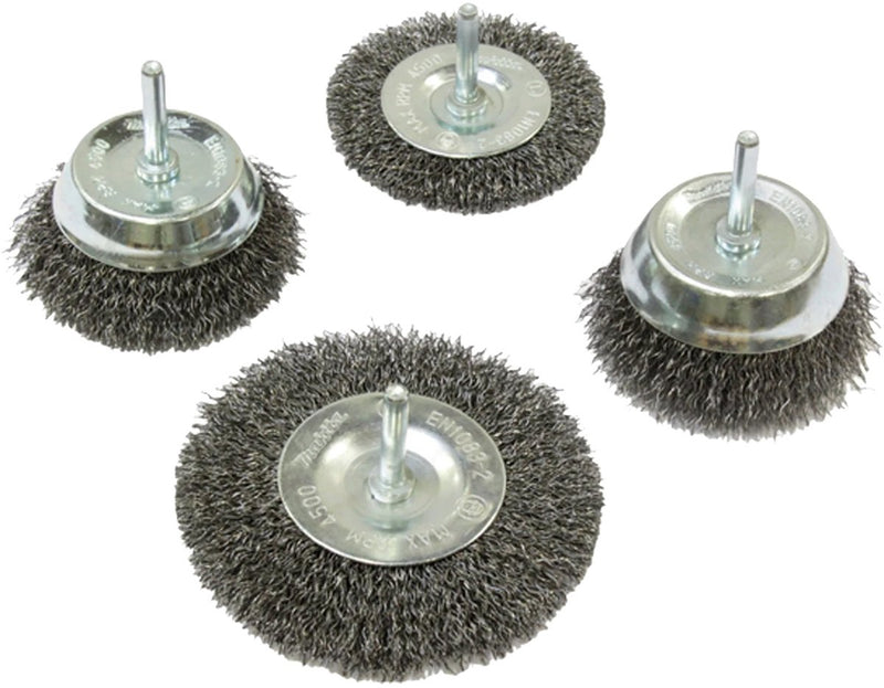 Accesorios Makita juego de brochas cuenco redondo de 4 piezas - d-65729 - d-65729