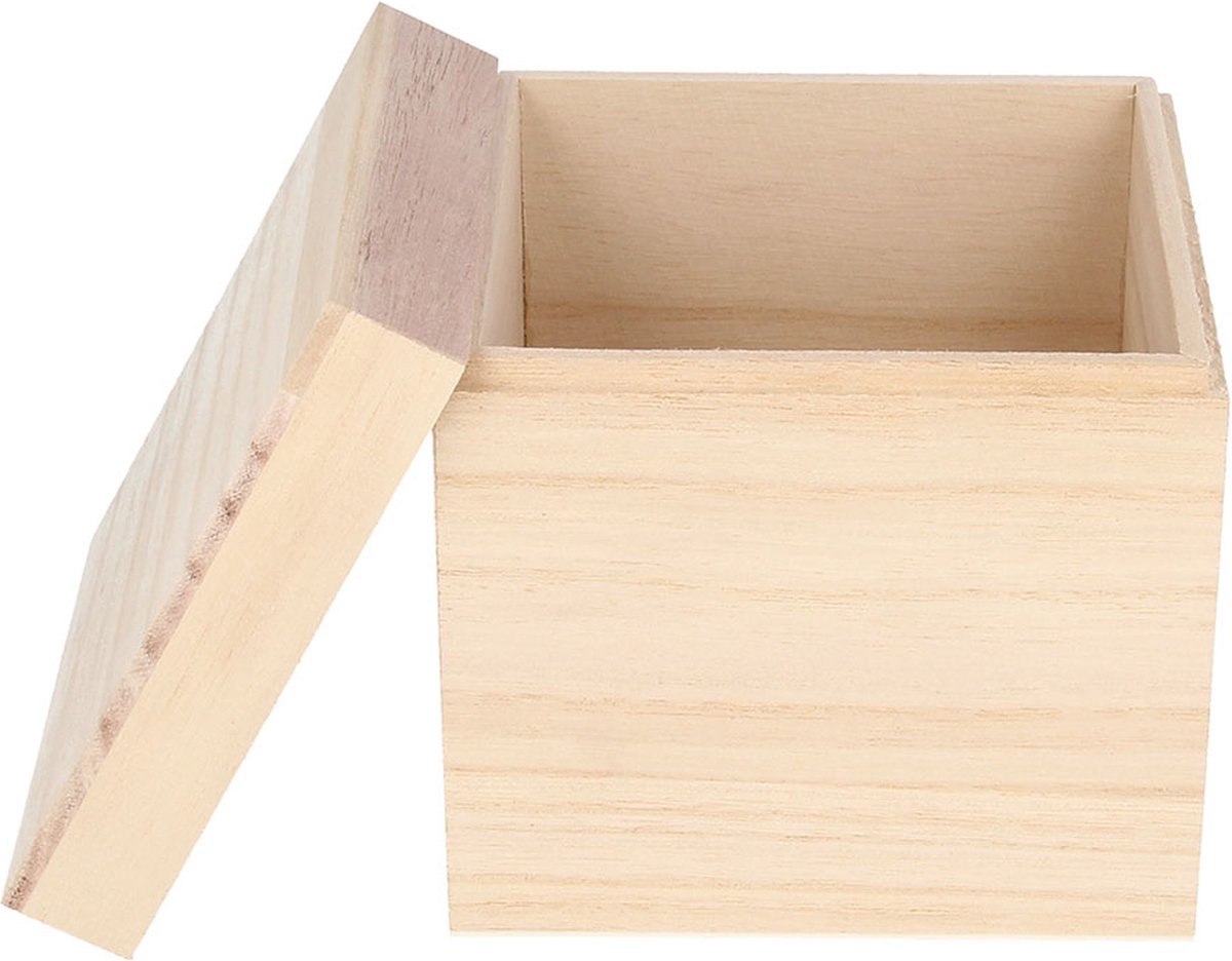 Caja de madera Artemio 12x12x12 cm -