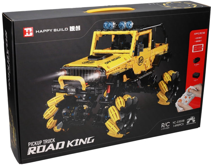 Juego de bloques de construcción controlables Rc happy build camioneta - 1490 piezas.