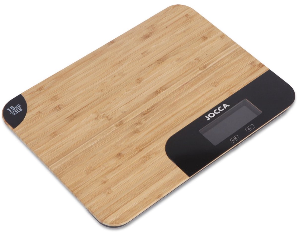 Jocca snijplank - digitale keukenweegschaal - snijplank - compacte weegschaal - hout - 1588