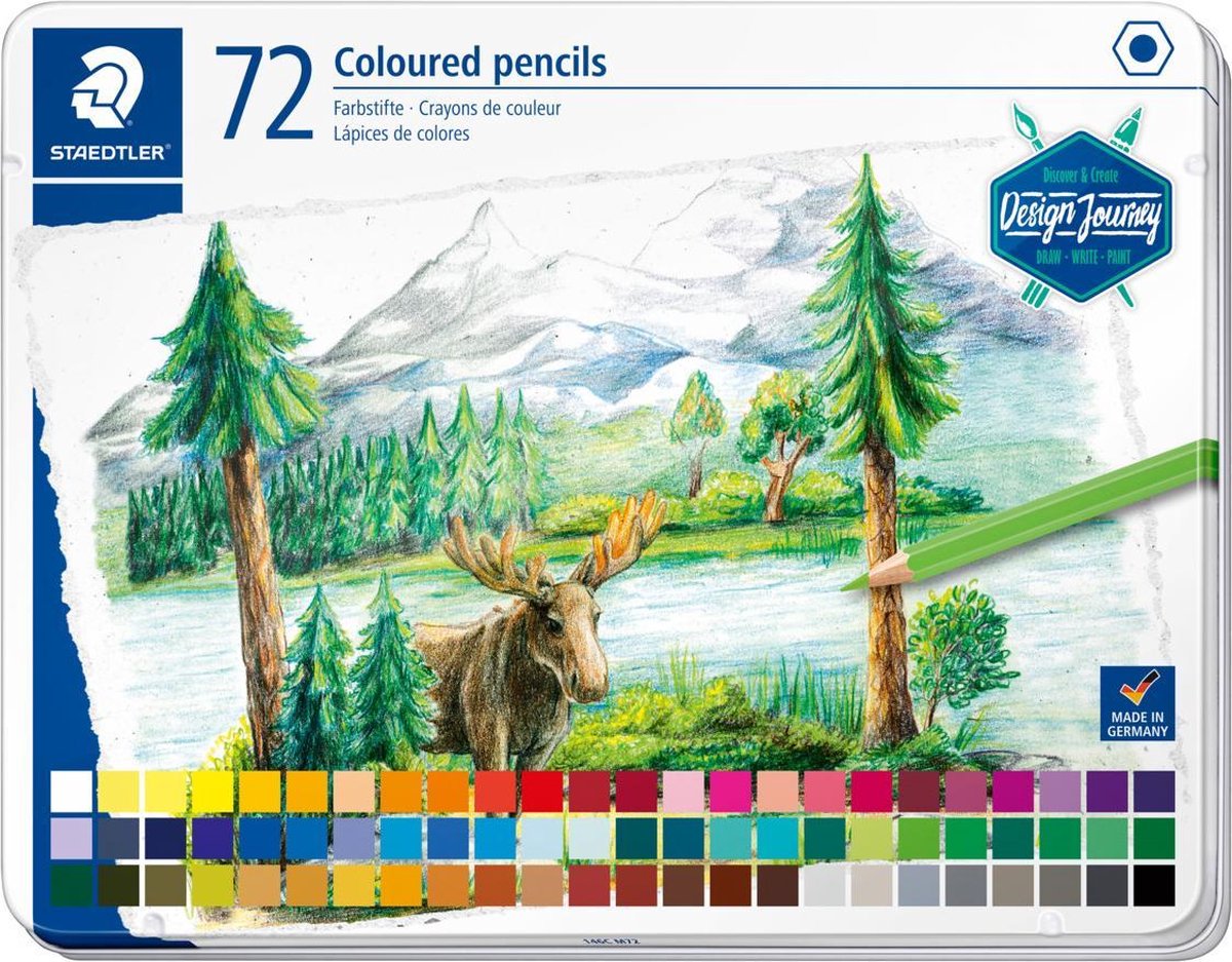 Matite colorate Staedtler - custodia in metallo 72 pz