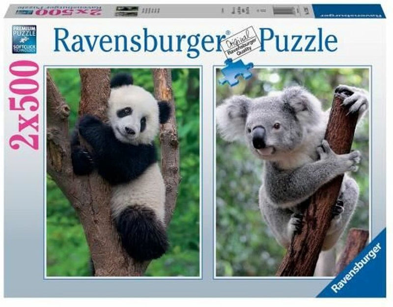 Ravensburger - puzzle - panda e koala 2 x 500 pezzi