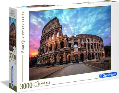 Clementoni - puzzle - 3000 pezzi - alba al colosseo - puzzle per adulti - collezione di alta qualità