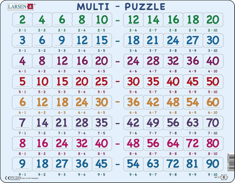 SelectA Larsen Impara a contare il puzzle di puzzle - Tavoli, 80 °.
