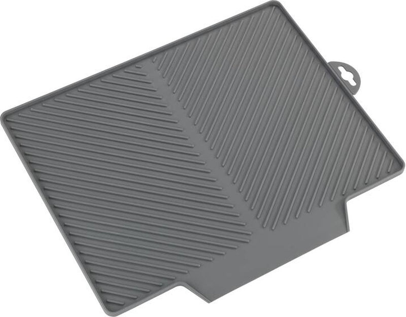 Wenko tapete de drenaje nelia plástico gris 34x40cm - secado rápido - antideslizante - tapete para lavavajillas
