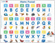 Larsen alfabet met afbeeldingen – puzzel – leren lezen – alfabet – educatieve legpuzzel voor kinderen – 52 stukjes – gemaakt in noorwegen – extra dikke 2,5 mm stukjes – tray met vaste rand