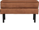 Woood rodeo hocker op poten - recycle leer - cognac - 45x84x54