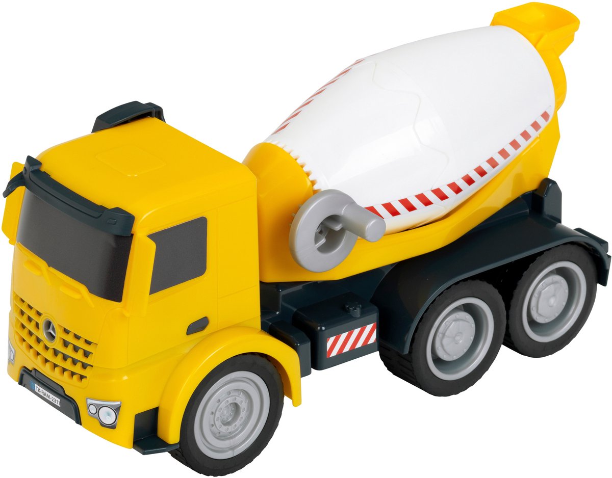 Klein Toys Mercedes Benz Arocs - Hormigonera - Interior y exterior - Amarillo - Escala 1:24 - Juguetes