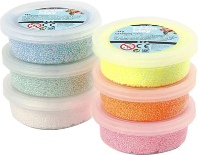 Colores de espuma de arcilla pastel brillo, 6x14gr.