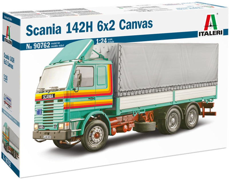 Maqueta de coche Italeri - 90762 scania 142h - 6x2 - lona - camión con carrocería de plástico - 1:24 - fabricación de modelos