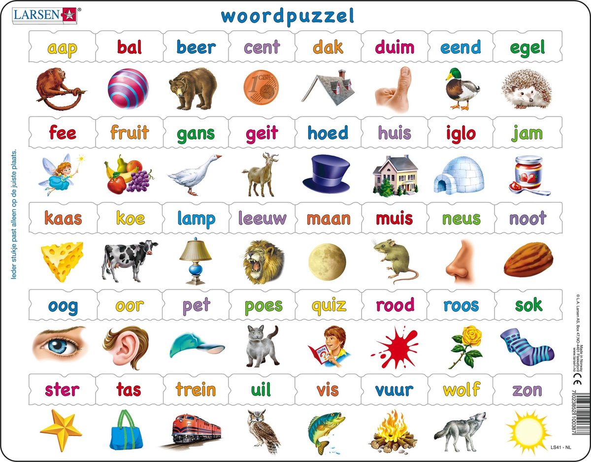 Selecta Larsen aprende a leer Word Puzzle, 40st.