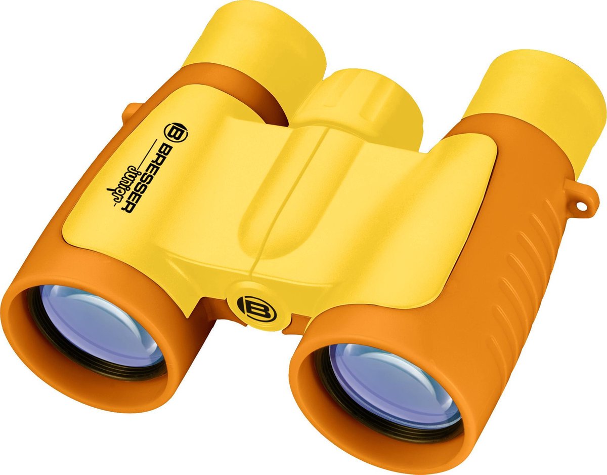 binoculars junior 10.5 cm rubber orange