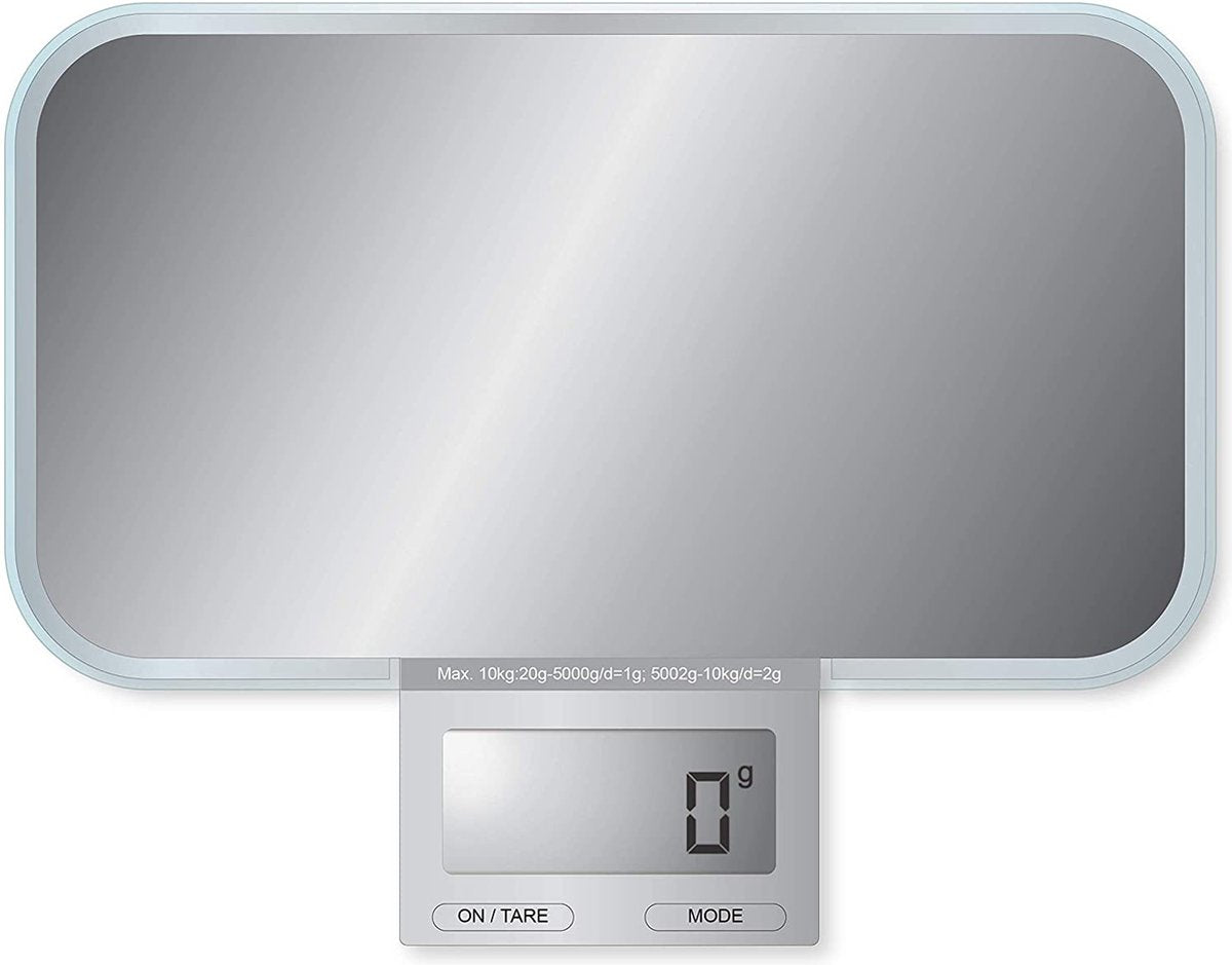 Báscula de cocina Pebbly Slim - acero inoxidable - rectangular