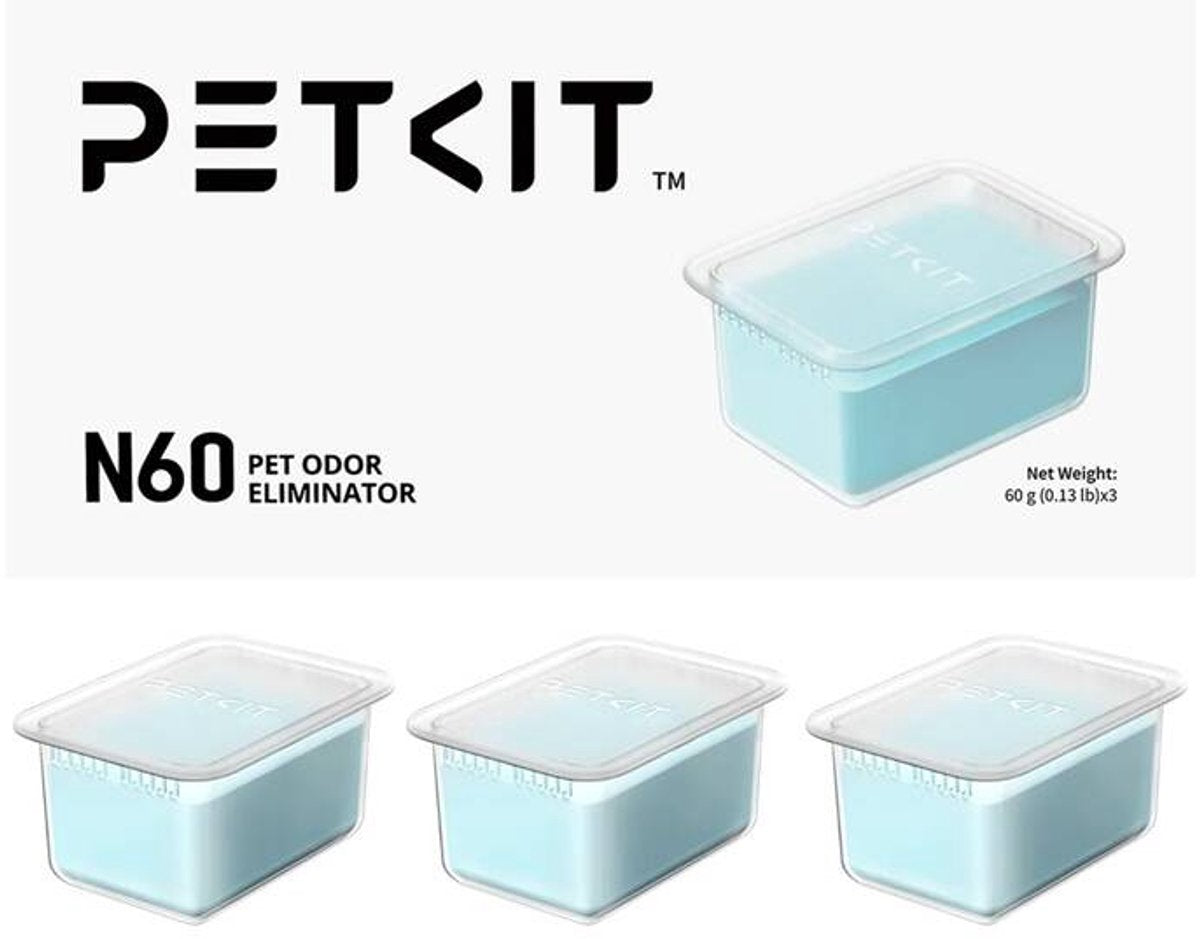 Petkit - elimina odori animali n60 - 3 pezzi - lettiera automatica purobot ultra purobot max pro