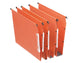 Esselte orgarex dual laterale hangmap a4 - met koppelsysteem en drukknoppen - 30mm bodem - 25 stuks - oranje