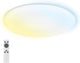 Briloner Rowny - Illuminazione da bagno a LED - dimmerabile - con telecomando - lampada da soffitto con funzione luce notturna CCT - ø45cm - bianco
