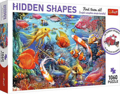 Serie Trefl forme nascoste - puzzle - 1060 pezzi - vita marina sottopiatto