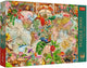 Puzzle Trefl mappa del mondo antico - 1000 pezzi di cartone educativo.