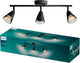 Philips led philips cleft spot - plafondspot met drie lichtpunten - met gerookt glas - gu10 led fitting