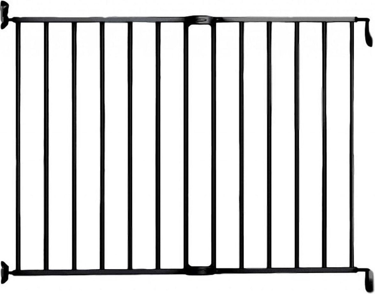 Cancello per scale estensibile Noma in metallo nero | cancello di sicurezza | cancello a vite | cancello per cani