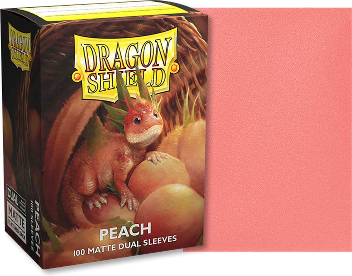 Escudo de dragón Dragonshield – melocotón mate de doble manga 100x