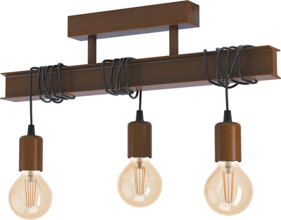 Lámpara de techo Eglo townshend 4 - e27 - 55 cm - marrón