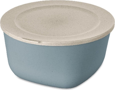 Contenitore per alimenti Koziol, ciotola con coperchio, 4 l, fiori naturali blu, bio-circolare biologico - | scatola di connessione