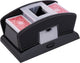 Mescolatore di carte Engelhart - automatico - pelle nera - pulsante - 23 x 13 x 10,5 cm -
