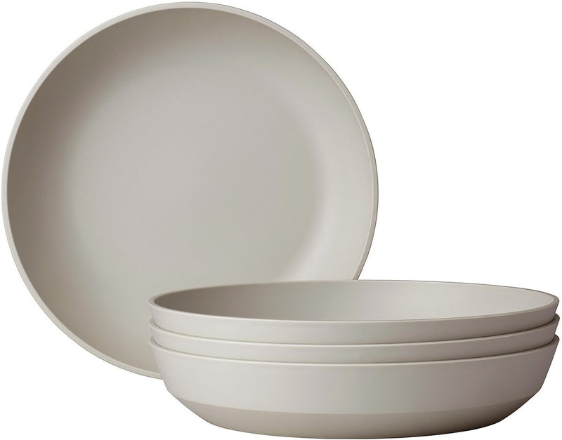 Mepal diep bord silueta - 4 stuks - dinerborden - nordic white