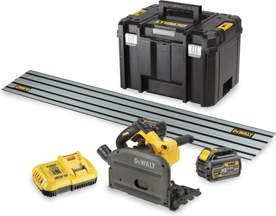 Sierra circular de inmersión dewalt dcs520t2r xr flexvolt 54v 165mm + riel guía - dcs520t2r-qw