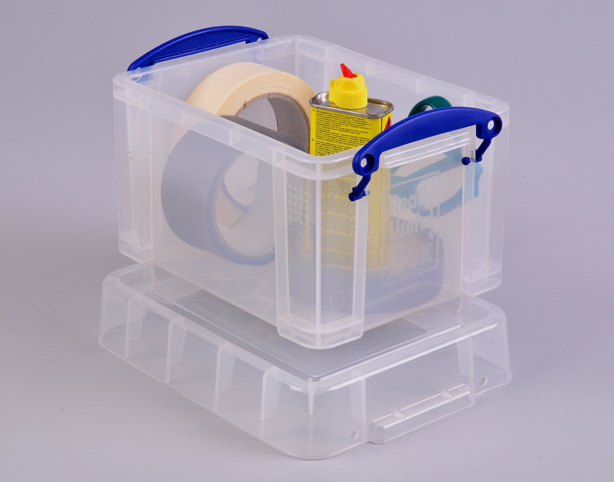 Caja de CD caja realmente útil tapa de plástico 245x180x160mm