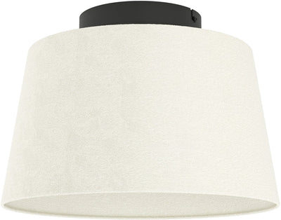 Lámpara de techo Eglo febres - e27 - ø 35 cm - blanco y negro - tela osito