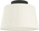 Lampada da soffitto Eglo febres - e27 - ø 35 cm - bianco e nero - tessuto orsetto