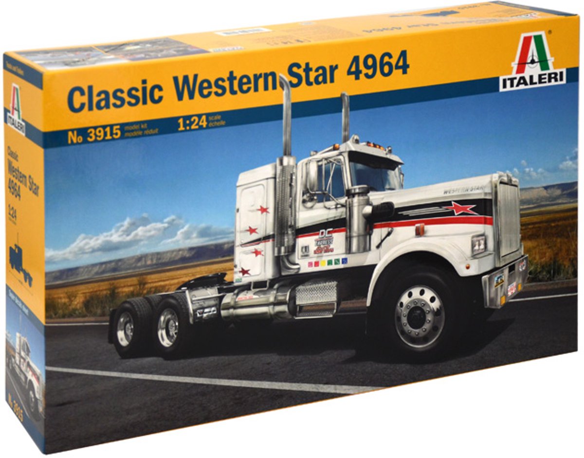 Italeri kit de construcción de maquetas de camiones - 3915 classic western star 4964 plástico - 1:24 - fabricación de modelos