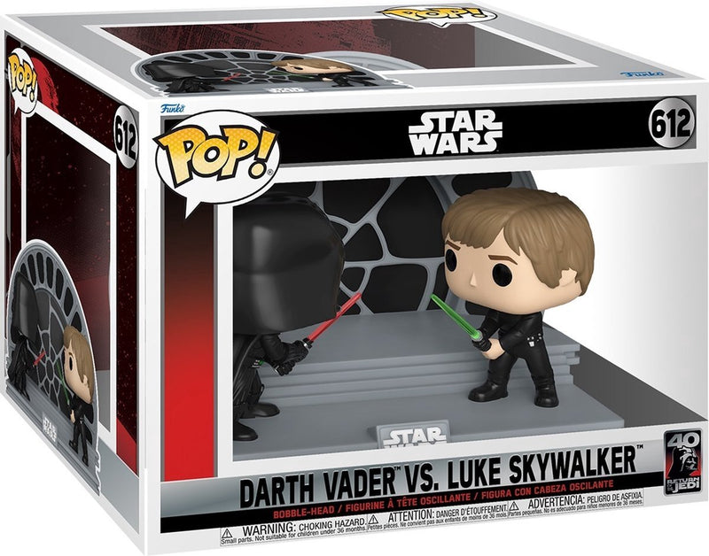 Momento funko pop: star wars - muñeco darth vader vs. luke skywalker #612
