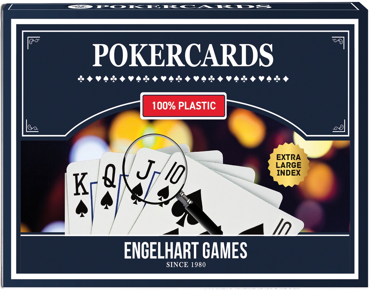 Astuccio di lusso Engelhart - PU - 2 set di carte da gioco - quaderno e matita - con cerniera - set per riporre giochi di carte - accessorio da viaggio e da gioco -