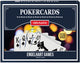 Astuccio di lusso Engelhart - PU - 2 set di carte da gioco - quaderno e matita - con cerniera - set per riporre giochi di carte - accessorio da viaggio e da gioco -
