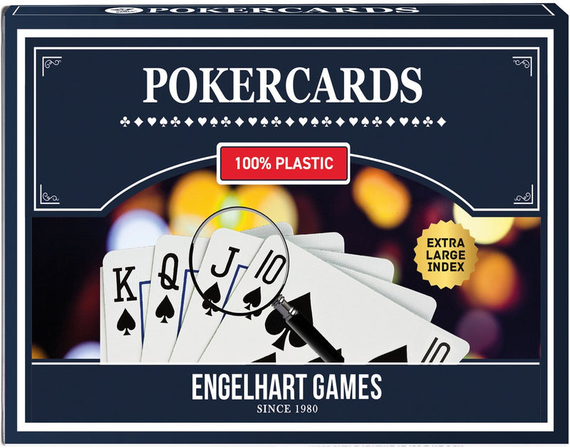 Astuccio di lusso Engelhart - PU - 2 set di carte da gioco - quaderno e matita - con cerniera - set per riporre giochi di carte - accessorio da viaggio e da gioco -