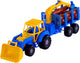Cavallino Toys Cavallino Junior Tractor con remolque de grifo y madera, 46 cm