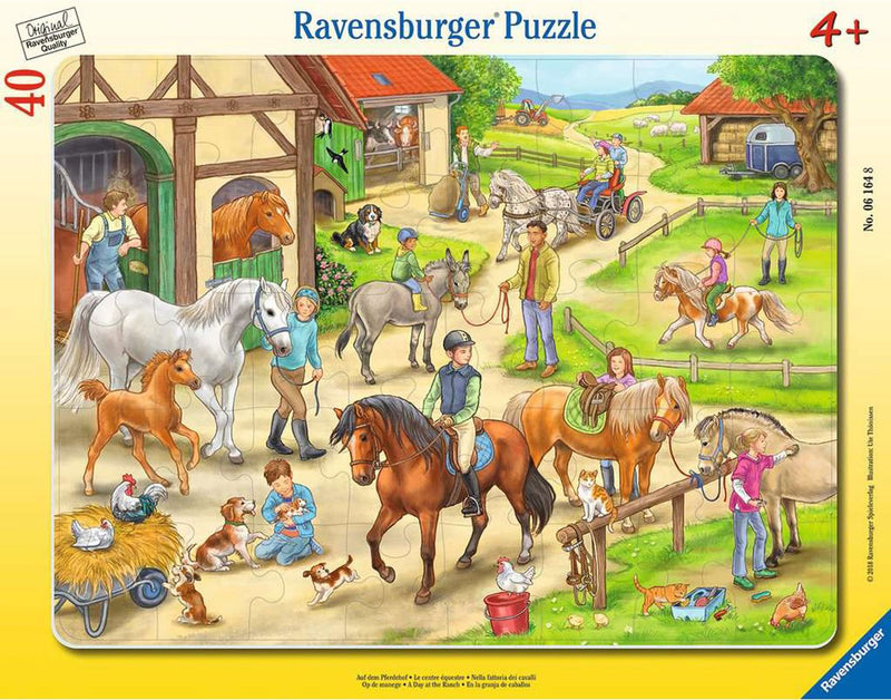 Ravensburger Puzzle Toys - Puzzle dell'allevamento di cavalli da 40 pezzi.
