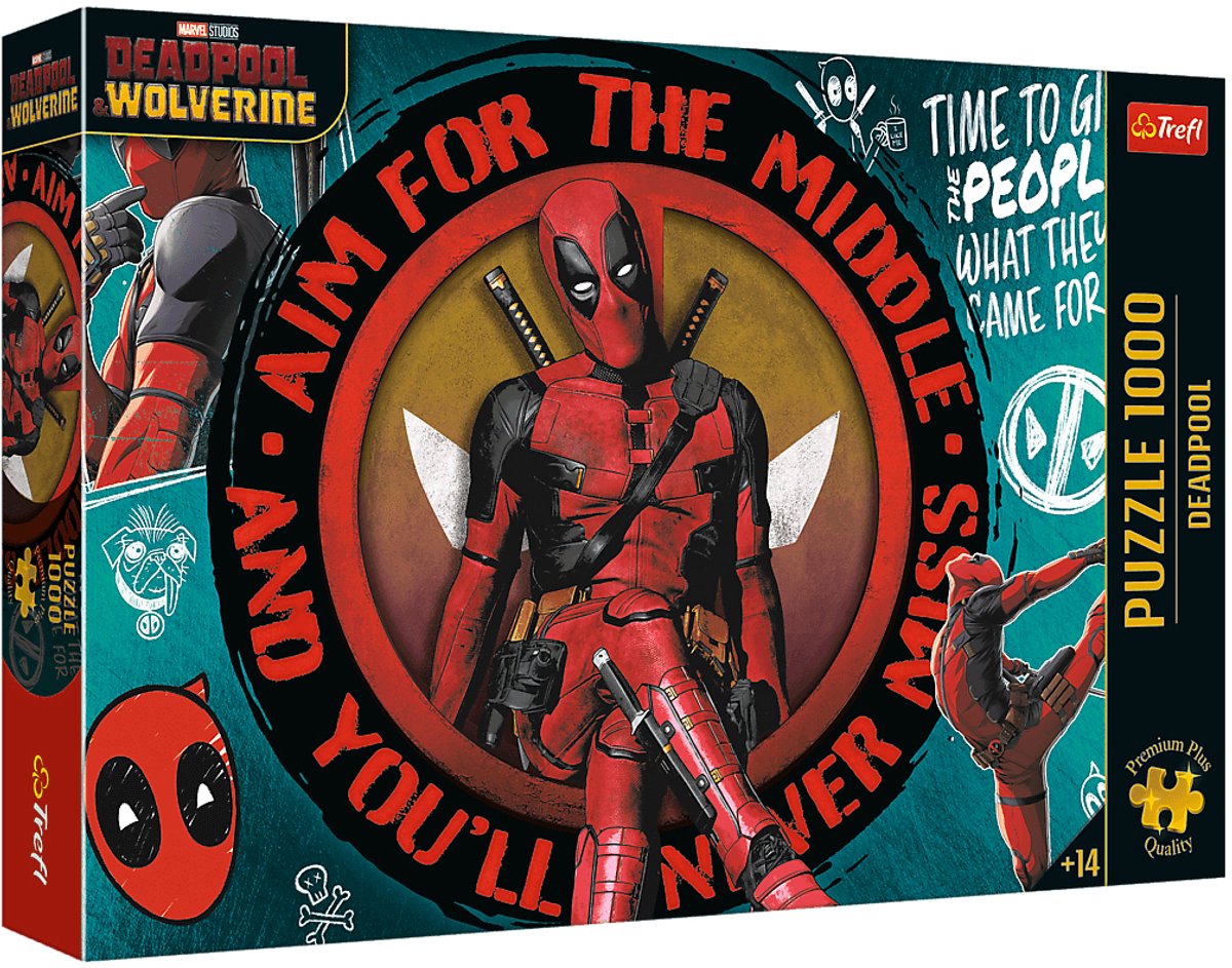 Puzzle Trefl Deadpool Marvel 1000 pezzi premium plus qualità.