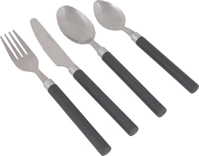 Bo-camp - set di posate - acciaio inossidabile - 16 pezzi - 4 persone - grigio