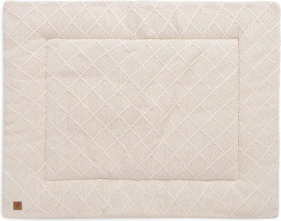 Jollein - boxkleed 75x95cm - speelkleed baby - check knit oatmeal