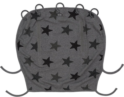 Dooky universal cover zonnescherm kinderwagen - uv bescherming voor je kind - zonnedoek buggy - grey stars