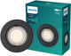 Philips led philips peridot inbouwspot - gu10 fitting - zwart - rond - vaste kop
