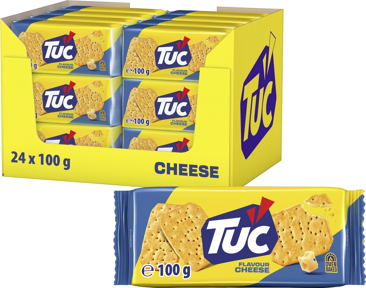Tuc crackers de queso - 24 x 100g - snack - para bebidas - al horno - snacks - crackers - snack - sabroso con la película - queso