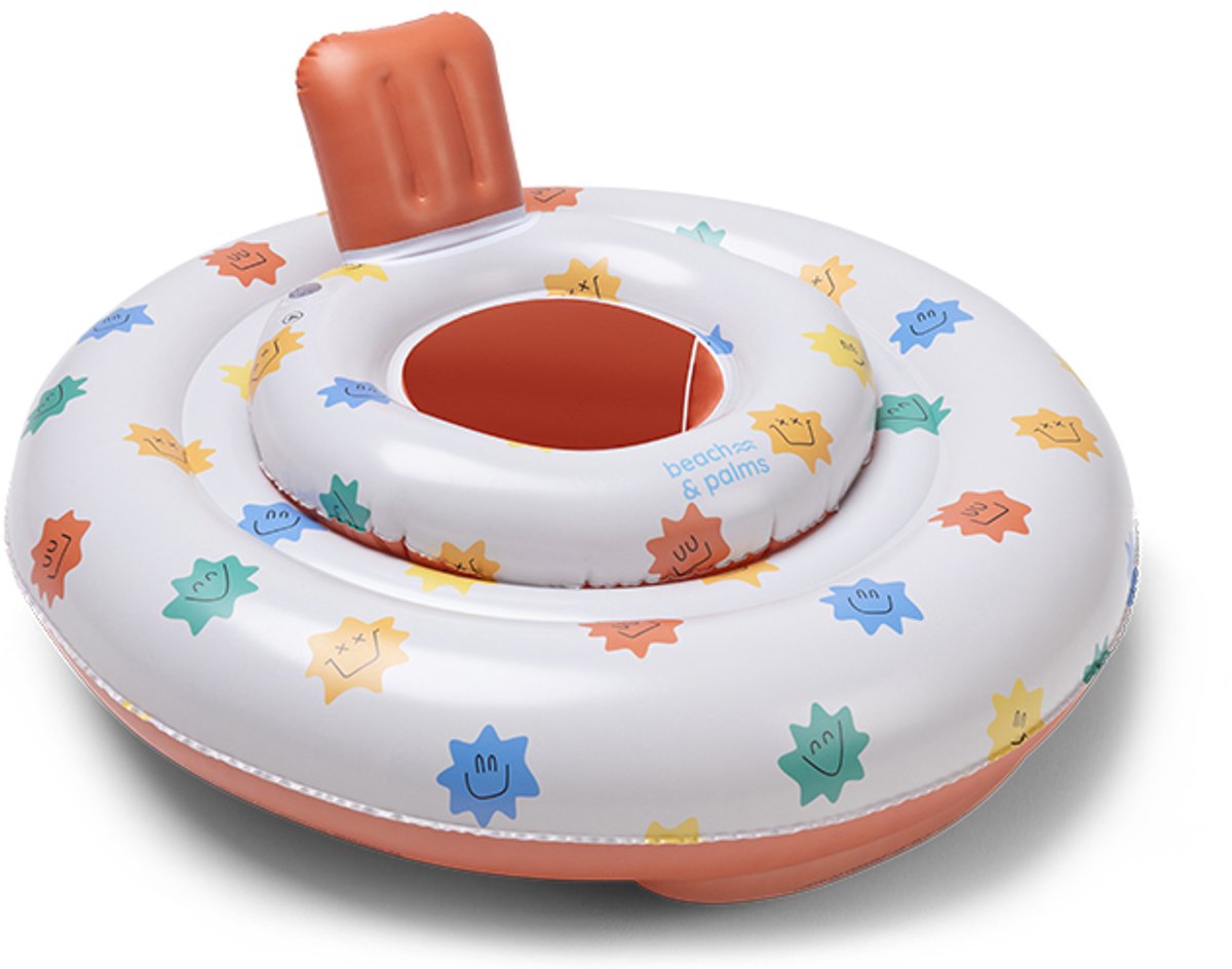 Palmeras de playa - flotador para bebé - caras soleadas - asiento para nadar - 1-2 años - multicolor
