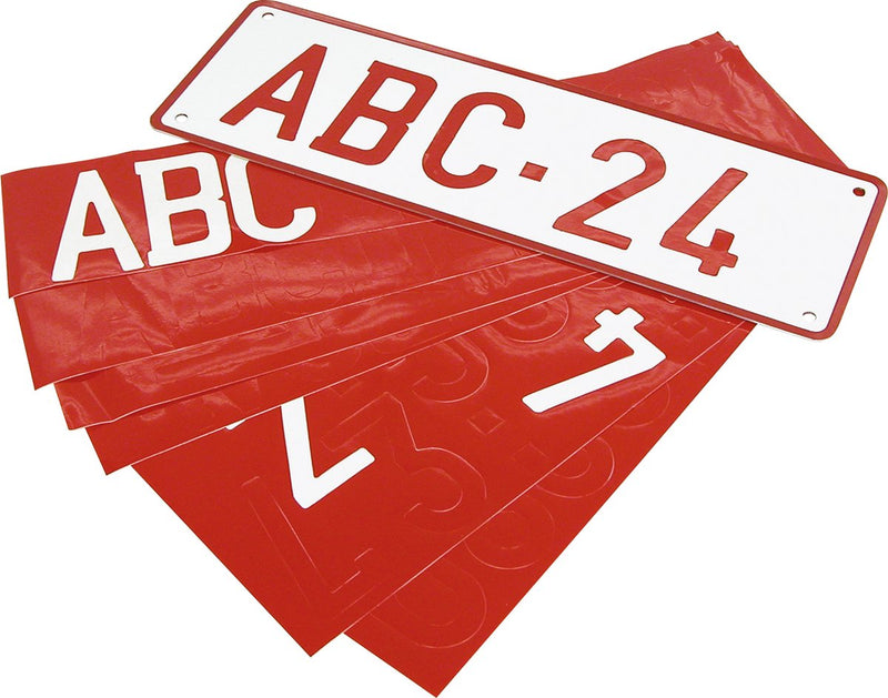 Targa Carpoint 34 x 11 cm alluminio rosso bianco