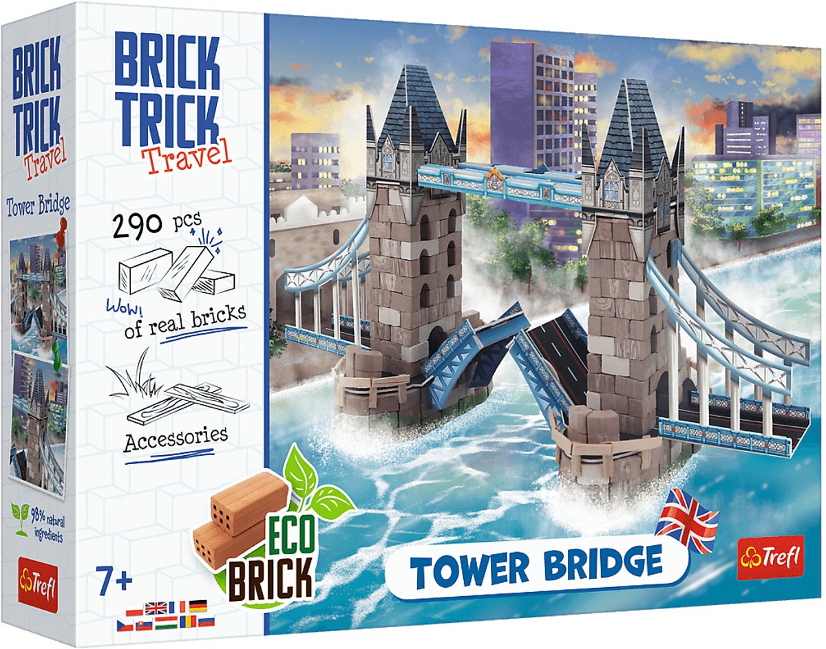 Juego de construcción de puente de torre de truco de ladrillo
